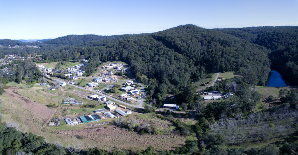 aerial view of Narara Ecovillage